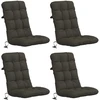 4 dalių aukštų atlošų kėdžių pagalvės VIANEN 4 pcs Antracito