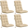 4 dalių aukštų atlošų kėdžių pagalvės VIANEN 4 pcs Kreminė