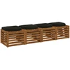 4 dalių sėdynės pagalvėlės 4 vnt. 100% poliesteris Juoda