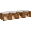 4 dalių sėdynės pagalvėlės 4 vnt. 100% poliesteris Balta