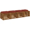4 dalių sėdynės pagalvėlės 4 vnt. 100% poliesteris Raudona