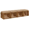 4 dalių sėdynės pagalvėlės SOEST 4 vnt. 100% poliesteris Smėlio