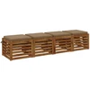 4 dalių sėdynės pagalvėlės SOEST 4 vnt. 100% poliesteris Taupe