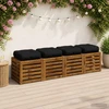 4 dalių sėdynės pagalvėlės VIANEN 4 pcs 100% poliesteris Juoda