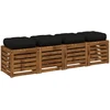 4 dalių sėdynės pagalvėlės VIANEN 4 pcs 100% poliesteris Juoda