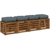 4 dalių sėdynės pagalvėlės VIANEN 4 pcs 100% poliesteris Mėlyna