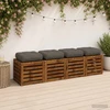 4 dalių sėdynės pagalvėlės VIANEN 4 pcs 100% poliesteris Pilka