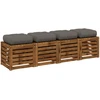 4 dalių sėdynės pagalvėlės VIANEN 4 pcs 100% poliesteris Pilka