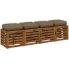 4 dalių sėdynės pagalvėlės VIANEN 4 vnt. 100% poliesteris Taupe