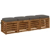 4 dalių sėdynių pagalvėlės SOEST 4 pcs 100% poliesteris Pilka