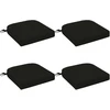4 dalių sėdynių pagalvėlės SOEST 4 pcs 100% poliesteris Juoda