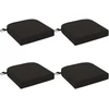 4 dalių sėdynių pagalvėlės SOEST 4 pcs 100% poliesteris Juoda