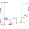 TV staliukas 4 dalių sieninis televizoriaus spintelės komplektas Artisan Oak