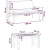 Lauko baldų komplektas Sodo Sofų Rinkinys 2 pcs Antracitas Kietos akacijos mediena