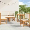 Lauko baldų komplektas Sodo suolelių komplektas 4 pcs Ruda Kietos akacijos mediena