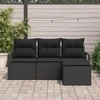 Sofa Sofos komplektas 4 vnt. Juoda poliratanas