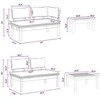 Lauko baldų komplektas Sodo Sofų Rinkinys 4 pcs Ruda ir pilka