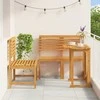 Lauko baldų komplektas Sodo Bistro Rinkinys 3 pcs Ruda Kietos akacijos mediena