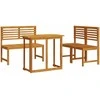 Lauko baldų komplektas Sodo Bistro Rinkinys 3 pcs Ruda Kietos akacijos mediena