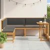 Lauko baldų komplektas Sodo suolelių komplektas 4 pcs Ruda Kietos akacijos mediena