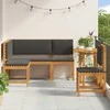 Lauko baldų komplektas Sodo suolelių komplektas 4 pcs Ruda Kietos akacijos mediena
