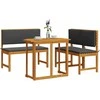 Lauko baldų komplektas Sodo Bistro Rinkinys 3 pcs Ruda Kietos akacijos mediena