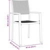 Lauko baldų komplektas Sodo valgomojo komplektas 5 pcs Juoda