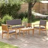 Sodo Sofų Rinkinys 4 pcs Ruda 120 x 65,5 x 79 cm