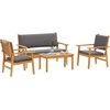 Sodo Sofų Rinkinys 4 pcs Ruda 120 x 65,5 x 79 cm