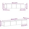 TV staliukas TV spintelių komplektas 4 pcs Juodojo ąžuolo Apdirbta mediena