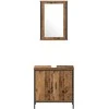 Vonios baldų rinkinys 4 vnt. Ruda 33 x 33 x 185,5 cm