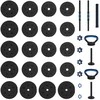 4-in-1 hantelių rinkinys 40 kg Juoda ir mėlyna