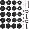 4-in-1 hantelių rinkinys 40 kg Juoda ir raudona