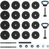 4-in-1 hantelių, štangos ir kettlebell rinkinys 30 kg