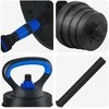 4-in-1 hantelių, štangos ir kettlebell rinkinys 30 kg