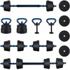 4-in-1 hantelių rinkinys 30kg Juoda ir mėlyna
