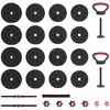 4-in-1 hantelių rinkinys 30kg Juoda ir raudona