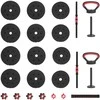4-in-1 svorių rinkinys: hantelis, štanga, kestutis 20 kg