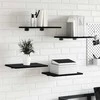 Knygų lentyna 4 pcs Juodas 40 x 30 x 1,5 cm Apdirbta mediena