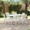 Sodo valgomojo komplektas 7 pcs Balta Aliuminis