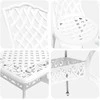 Sodo valgomojo komplektas 7 pcs Balta Aliuminis
