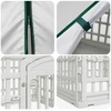 4 Panelių šunų žaidimų aikštelė su stogu 88 x 58 cm Plastmasė