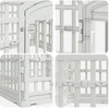 4 panelių šunų žaidimų buferis 60 x 60 x 38 cm Plastmasė Balta