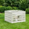 4 panelių šunų žaidimų buferis Balta 63 x 63 x 40 cm Plastmasė