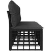 4 sėdimų vietų sodo sofa be rankų 4 pcs 4-Vietų skaičius Juoda
