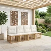 4 sėdimų vietų sodo sofa be rankų 4 vnt. 4-Vietų skaičius