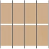 4-skydelis kambario skirstytuvas Smėlio 200 x 200 cm Audinys