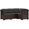 4-vietė Sodo Sofa Su Pagalvėlėmis Rattano Išvaizda PP Ruda