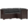 4-vietė Sodo Sofa Su Pagalvėlėmis Rattano Išvaizda PP Ruda