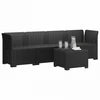 4 vietų sodo sofa pintinės išvaizdos PP Antracito